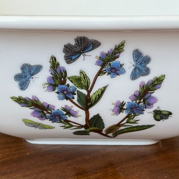 Portmeirion Botanic Garden Pansy 6.5" Square Bowl Cereal Soup Replacement Viola - Picture 9 of 13